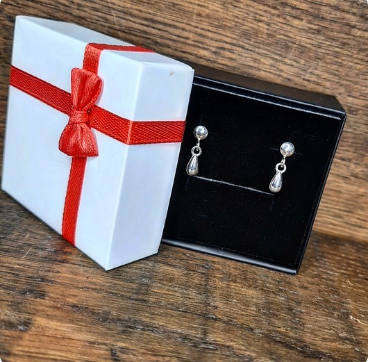 Kolczyki srebrne Minimalistyczne krople drops