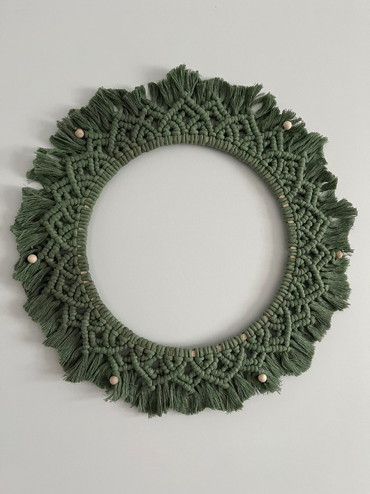 Makrama Boho szałwia Mandala
