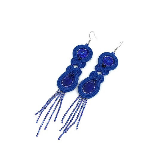 Kobaltowe kolczyki sutasz 2 kolekcja Glamour