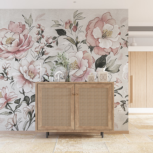 Tapeta Róże i peonie