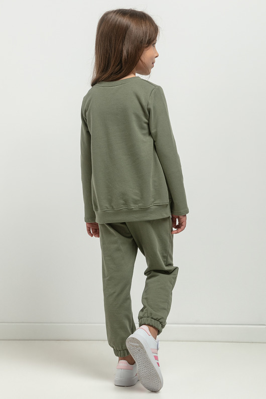 Spodnie dresowe w typie jogger dla dziecka, MMD38, zielone
