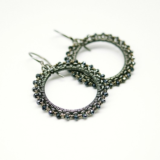 Spinel kolczyki srebrne Sarnan