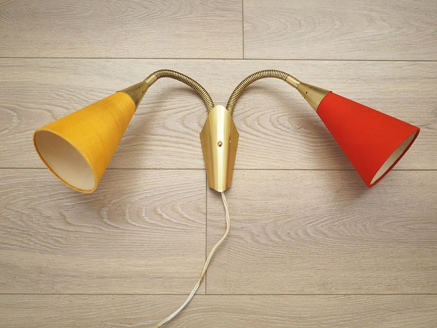 Kinkiet ścienny, duński design, lata 70, produkcja: Dania