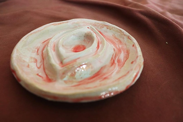 Miseczka na Kulki Miłości w Kształcie Wulwy - Piękny Różowy Kolor