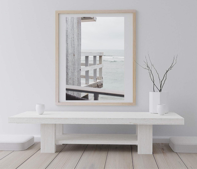 PLAKAT dom na plaży nadmorski krajobraz