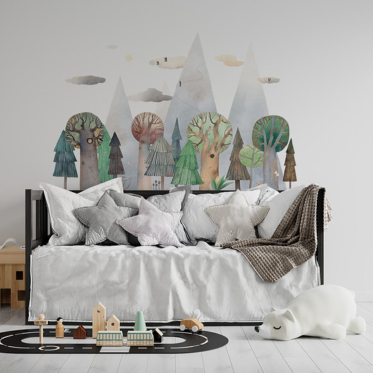 Naklejka Akwarelowe góry