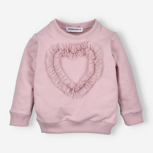 Bluza dziewczęca z dzianiny dresowej Pandamello