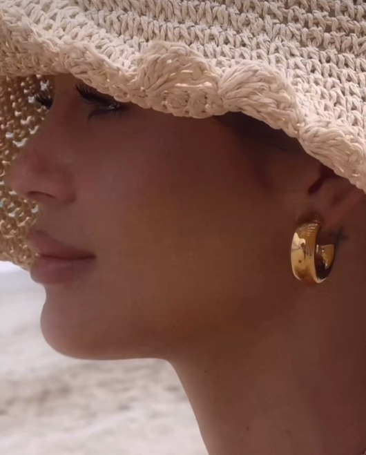 Kolczyki złote koła dmuchane Hypnotize Elegance