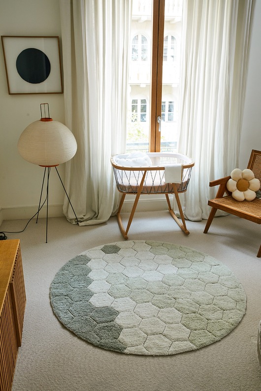 Dywan bawełniany okrągły Ø 140 , Round Blue Sage Lorena Canals
