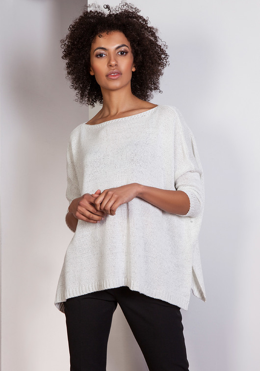 Sweter oversize, SWE114 ecru