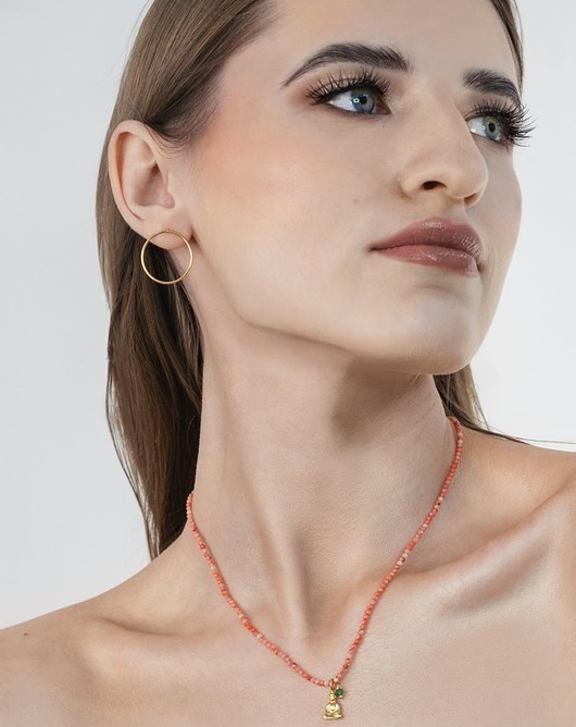 Kolczyki pozłacane Karma - duże