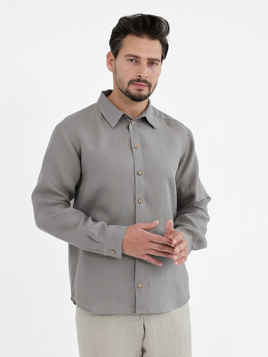 Lniana koszula SAHARA true gray