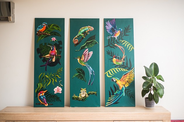 Rajski tryptyk 3 razy 40x120cm