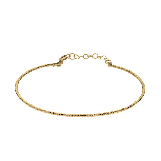 Srebrna pozłacana bransoletka sztywna BŁYSK