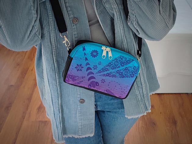 Mała torebka z chusty tkanej Ważka