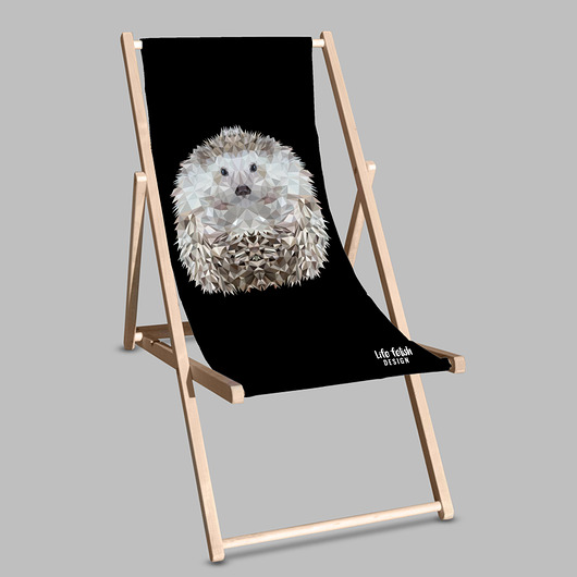 Leżak czarny z jeżem