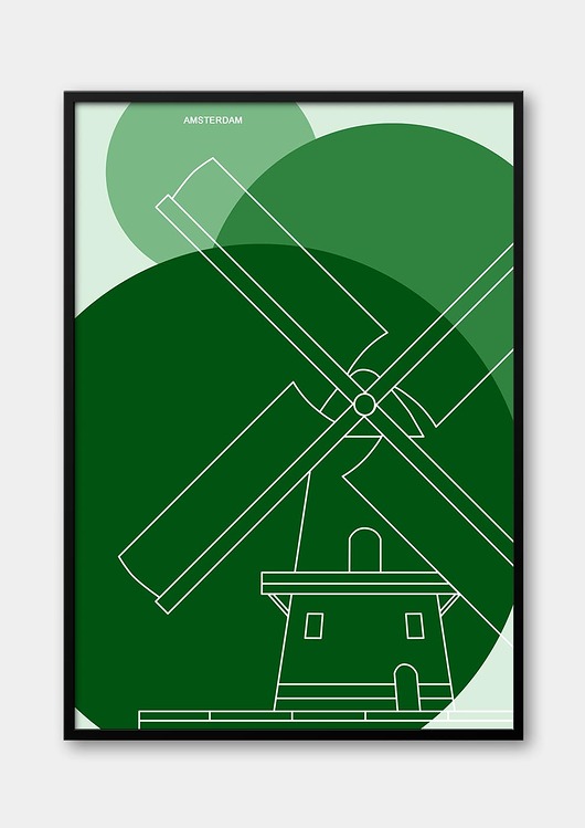 Plakat Miasta Europy - Amsterdam