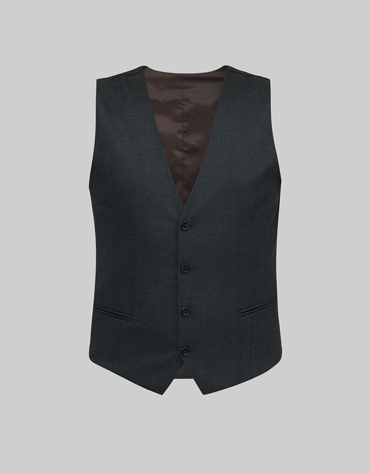 Kamizelka do zestawu zogno slim fit zielony