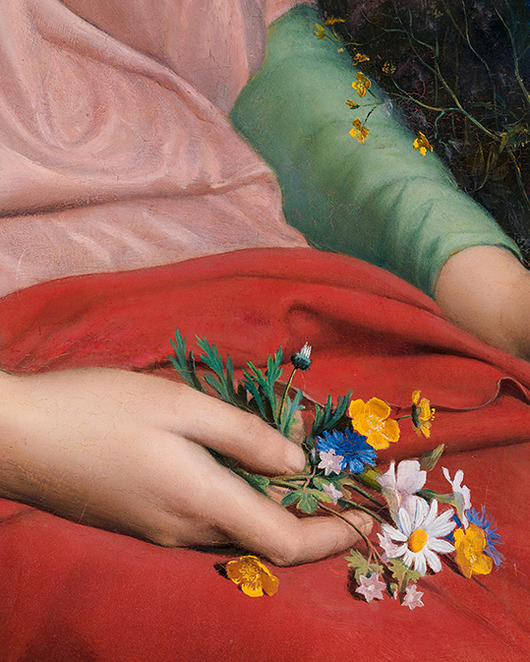 Kwiaty polne - Anne Francois Louis Janmot - dekoracja ścienna