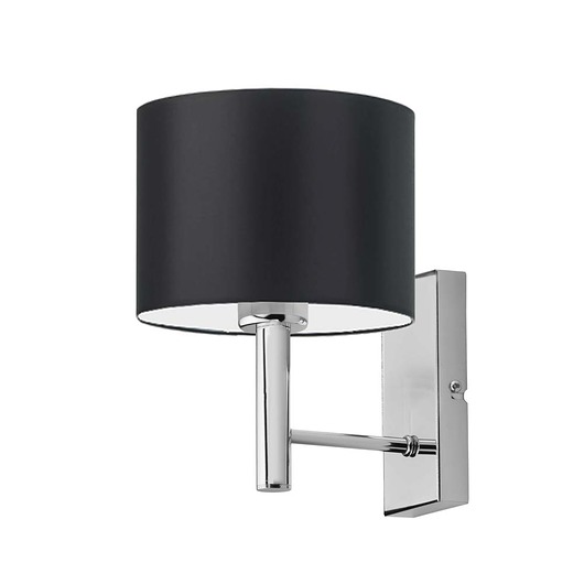Designerski kinkiet na ścianę z czarnym abażurem TEGU