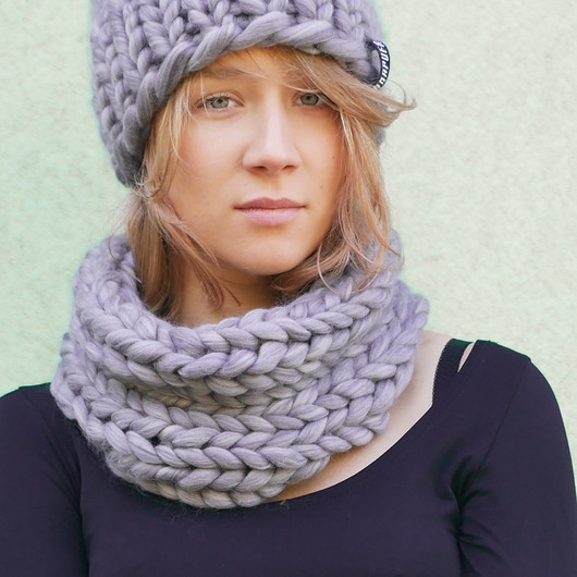100% wełna merino komin tuba szal unisex