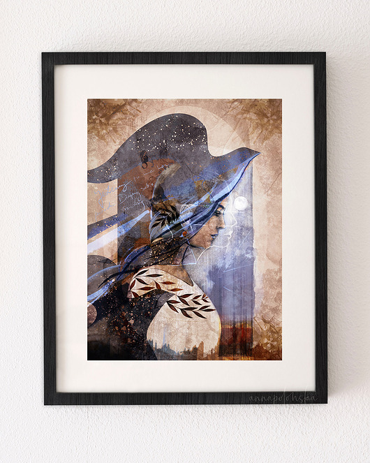 Podróż, autorski plakat, sygnowany