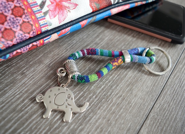 Brelok do kluczy boho azteq ze słoniem