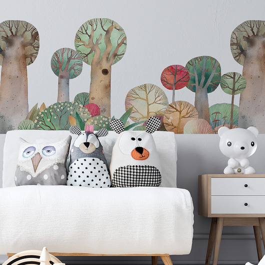 Naklejka Akwarelowy las