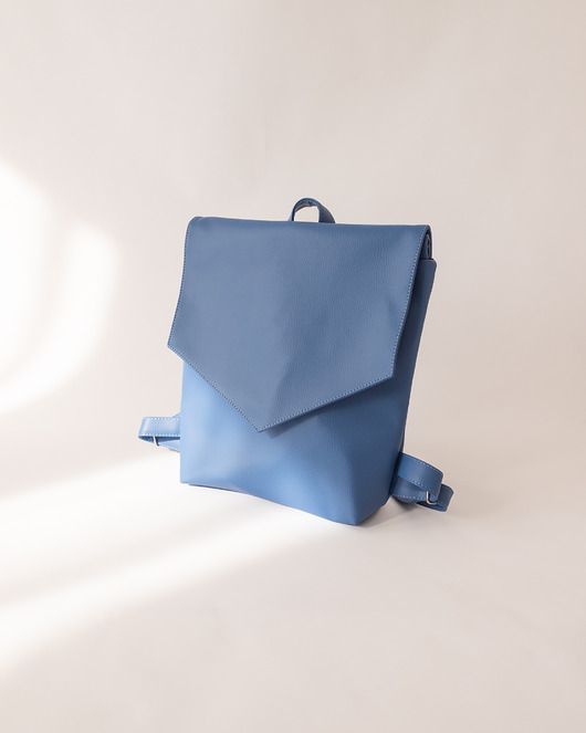 LINE Blue Vegan-Leather Backpack