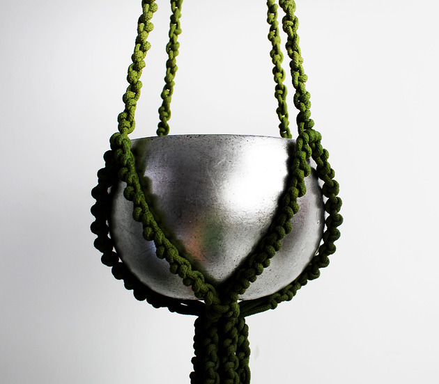 Dłuuugi kwietnik makrama FERN FLOWER