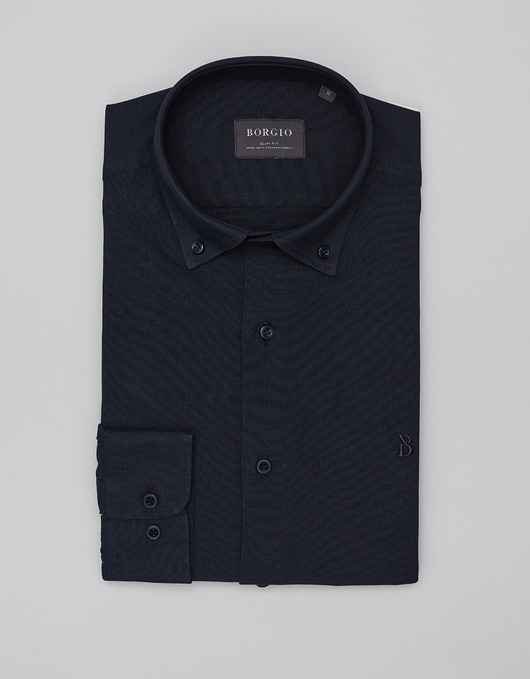 Koszula męska oleggio 00466 granatowy slim fit