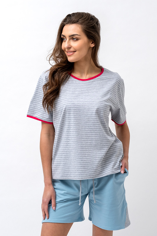 T-shirt damski ROSE szary