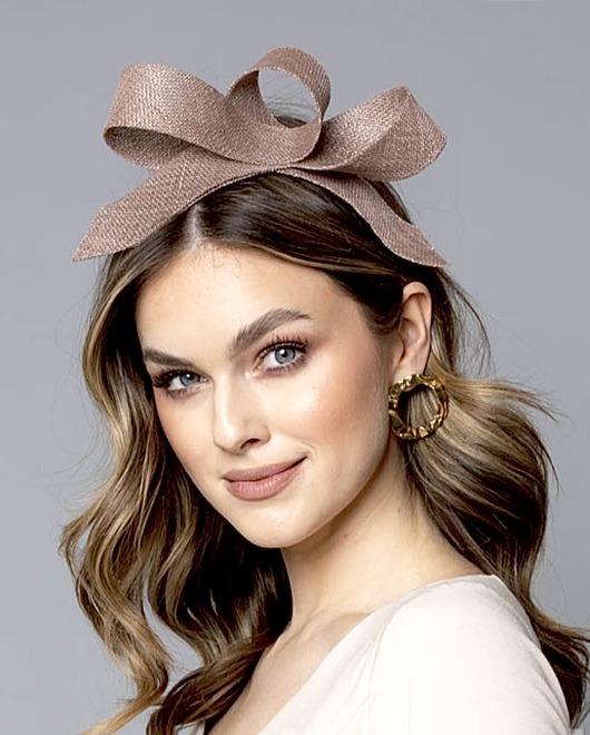 Fascynator BEŻOWO BRUDNY RÓZ / oraz inne kolory