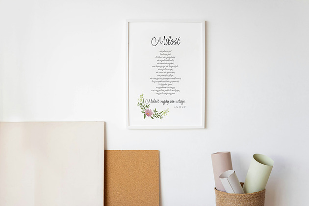 Plakat Hymn o miłości (z ramką) na ślub