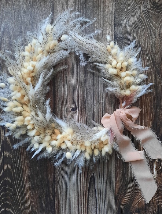 Boho wianek z suszonych roślin