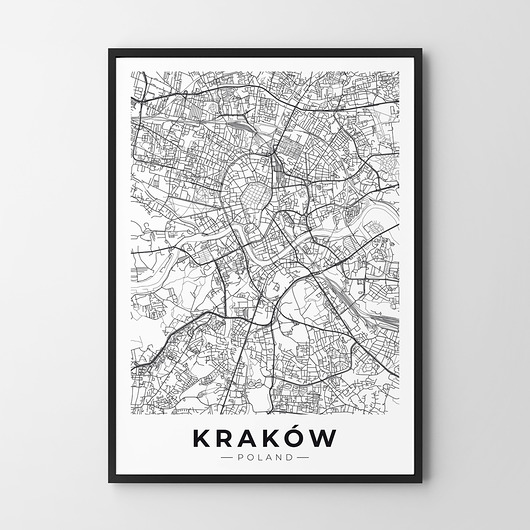 Plakat Mapa Krakowa