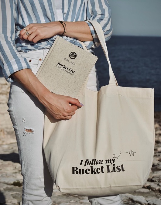SET: BUCKET LIST wieloletni planner marzeń i celów + TORBA SHOPPER BAG