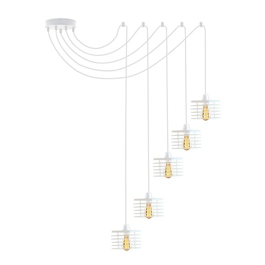 Kaskadowa lampa wisząca w stylu pająka z 5 ramionami GALO LOFT L5