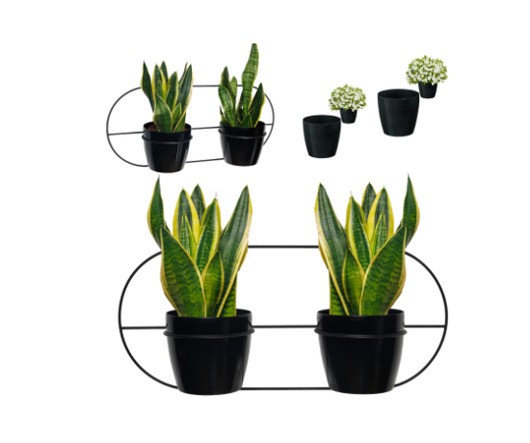 Kwietnik na ścianę Owal 73 cm + doniczki Gratis