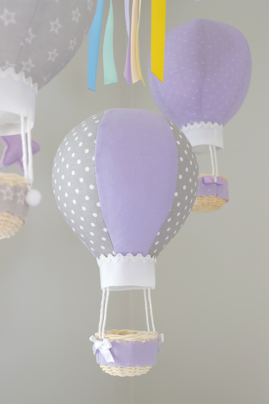 Balon - karuzela szaro fioletowy