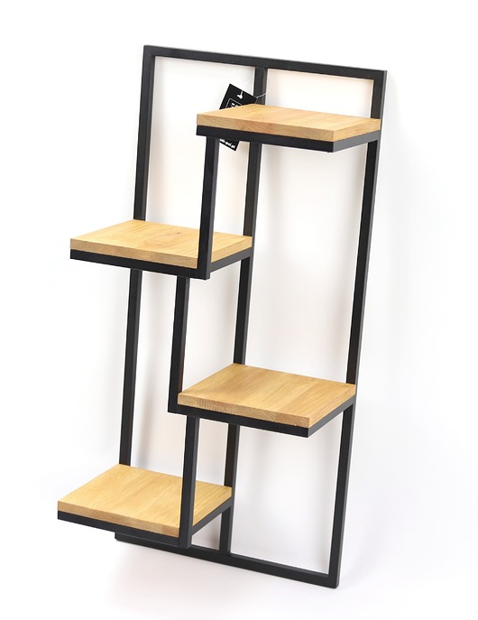 Kwietnik Metalowy Ścienny Półka Wisząca 80cm LOFT