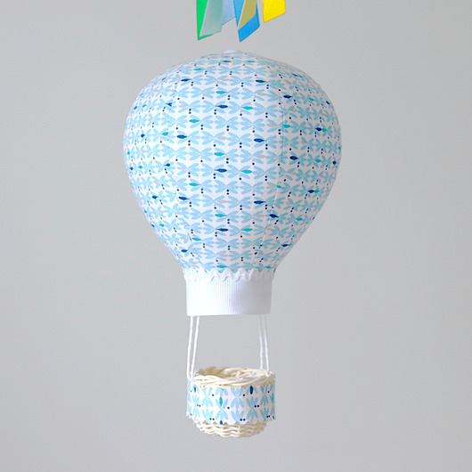 Balon - karuzela niebieski wzorek