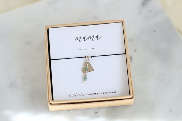 MAMA - Alfabet Morse'a - Kamień urodzeniowy Birthstone
