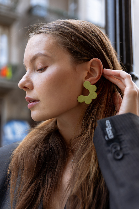 Kolczyki Felicja pistacja