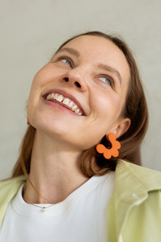 Kolczyki Felicja pomarańcz