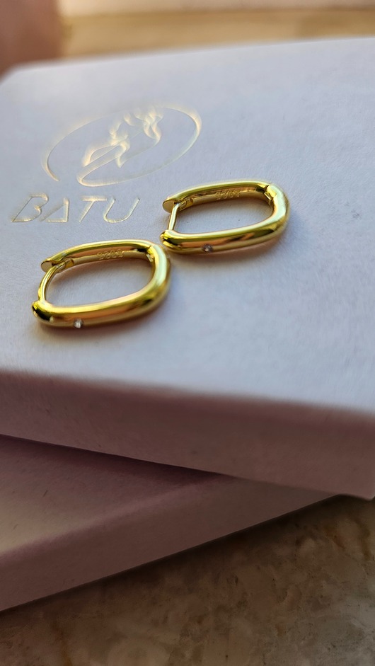 Minimalistyczne kolczyki srebrne pozłacane