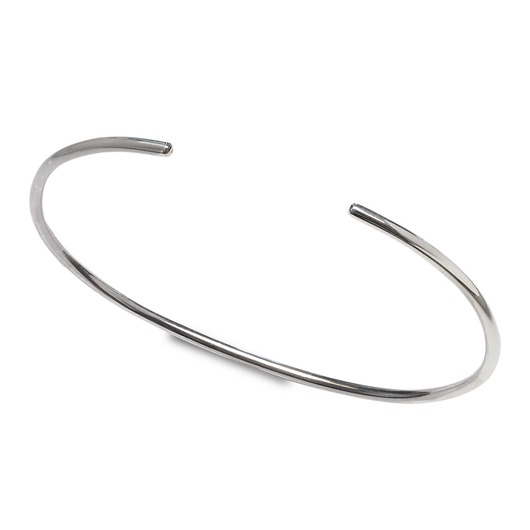 Bransoletka srebrna rureczka, doginana