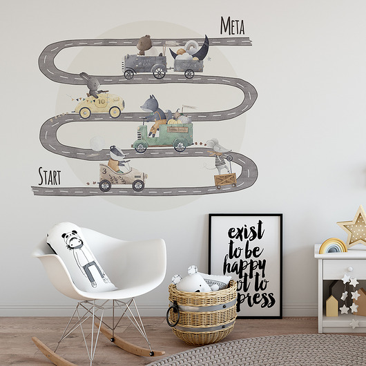 Naklejka Retro-wyścig