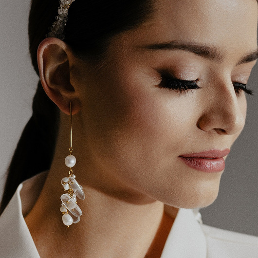 Kolczyki cristal and pearl