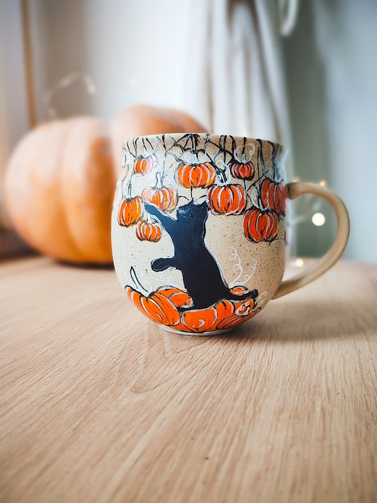 Kubek baryłka kot i dynia